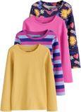 Next - Meisjes - Set van 4 geribbelde T-shirts met lange mouwen - Navy/Pink