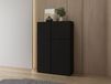 ASYMI Commode ASYMI 3 portes noir