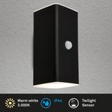 Briloner Kona Wandlamp Buiten met Bewegingssensor en Schemersensor