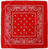 Merkloos Carnaval verkleed boeren zakdoek - 5x - rood - 53 x 53 cm