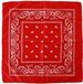 Merkloos Carnaval verkleed boeren zakdoek - 5x - rood - 53 x 53 cm