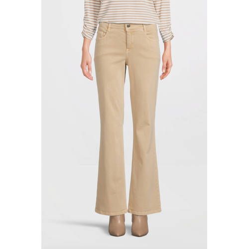 gardeur flared broek Zuri126 zand