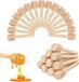 KUYI 25Pcs Mini cuillères à miel pour dispenser le miel, agitateur pour confiture, collecte de miel, agitation, pot de miel, utilisation et cadeau de fête de mariage (8cm)