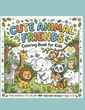 Animal Coloring Book for Kids Ages 3–8: 40 Fun and Easy Animals | Cute Zoo, Farm & Wild Animals | Big Simple Designs for Toddlers and Preschool