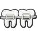 Crocs Jibbitz Dents avec appareil dentaire