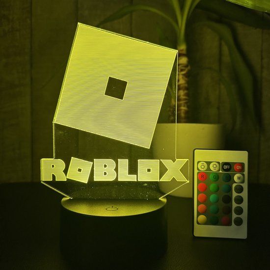Klarigo Roblox 3D LED Illusion Night Light - 16 Colors - Desk Lamp - Kids Room Decor - Remote Control