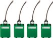 Merkloos / Sans marque Makito Western Europe Kofferlabel - 4x - 9,5 cm - Reiskoffer reisaccessoires - groen - beschrijfbaar