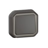 Legrand Schakelaar of wisselschakelaar, 10 A, Plexo, waterdicht IP55, volledige verlichtingsbediening, inbouwklaar, inbouwmontage, antraciet, 069881LE