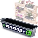 KADAX Veere bloempot voor europallets 40,5 cm antraciet 6 st.