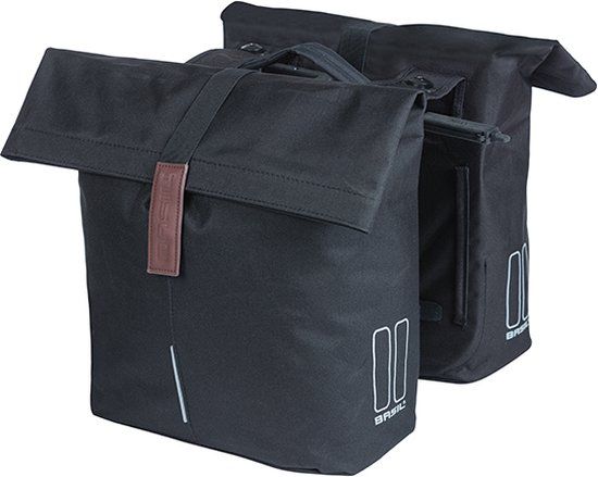 Basil City Dubbele Fietstas MIK - 28-32 Liter - Zwart