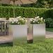 Maison Exclusive - Deux pots de jardin argentés, dimensions : 40 x 20 x 40 cm