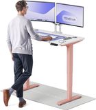 Desktronic HomePro Zit-sta Bureau Elektrisch In Hoogte Verstelbaar, 120x60 cm Roze/Wit