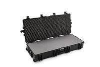 B&W Transportkoffer voor buiten, type 7200, zwart, met schuiminzetstukken, koffer met wielen, ideaal voor tour, waterdicht conform IP67-certificering, stofdicht, onbreekbaar en onverwoestbaar
