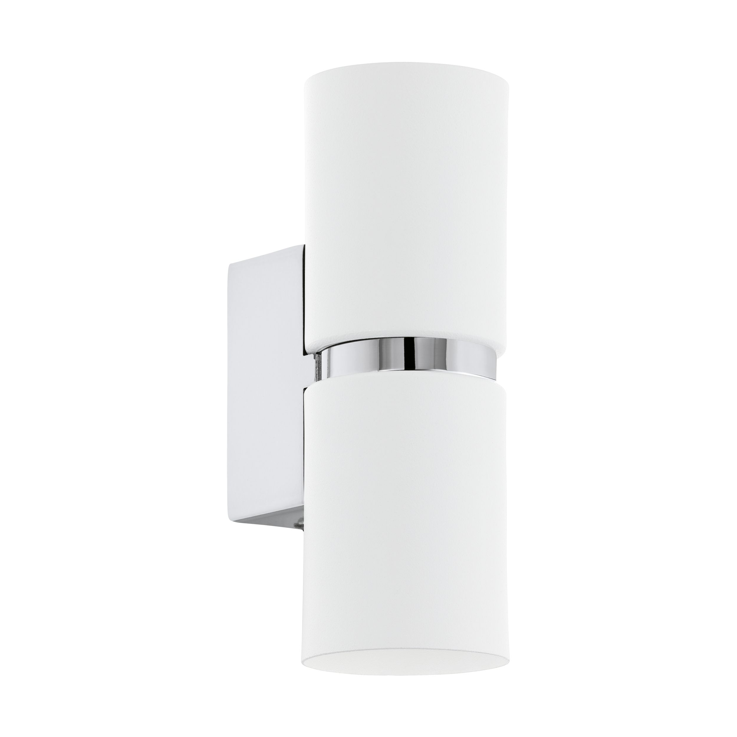 EGLO Passa - Wandlamp - 2 Lichts - Chroom, Wit - LED - GU10