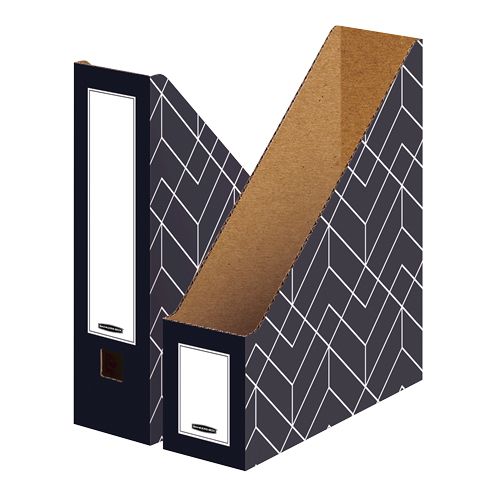 Fellowes Bankers Box Tijdschriftenhouder - Karton - Zwart/Wit - A4 - 106x303x237mm