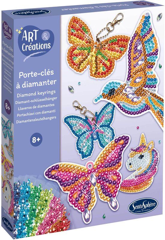 SentoSphère creatieve set sleutelhangers met strass-stenen - knutselpakket