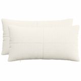 vidaXL Kussensloop 2 pcs ALMELO Crèmekleurig 40 x 70 cm corduroy