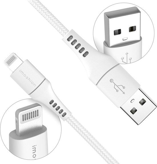 iMoshion Lightning naar USB A Kabel - 2 meter - Wit