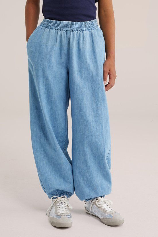 WE Fashion Meisjes balloon fit denim broek