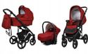 BabyLux® UZO 3in1 Kinderwagen Chili Silver Frame