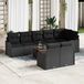 Prolenta Maison Exclusive Tuinset met 9 delen, zwarte polyrotan loungeset