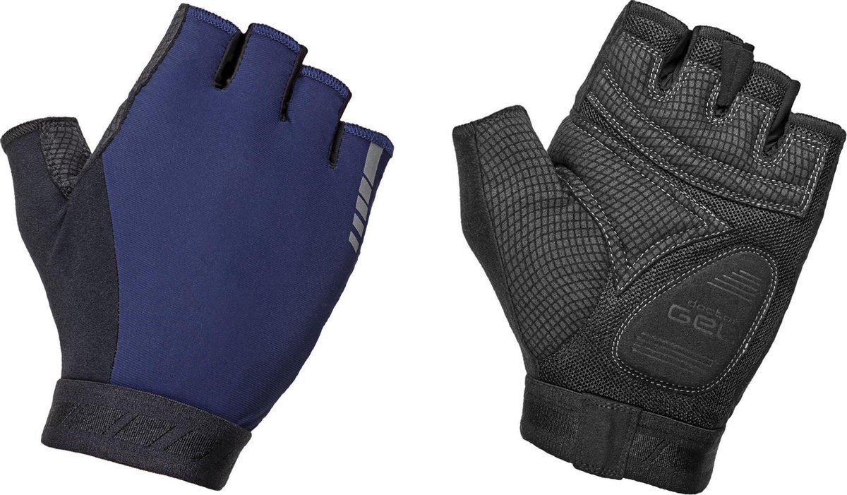 GripGrab World Cup Padded Short Finger Handschoenen 2 Unisex - Navy Blauw - Maat XL