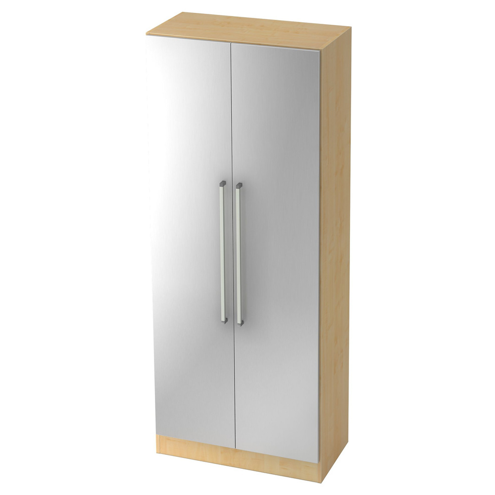 hjh OFFICE PRO Wandkast | Esdoorn/Zilver | 80 x 42 x 200,4 cm | Signa G 7200 CE