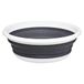 5Five Afwasteil/afwasbak opvouwbaar - wit/grijs - rond - 37,5 x 14 cm - 8 liter - kunststof