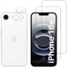 Phonillico® Gehard glas voor iPhone 16e en camerabescherming [Pack 2]