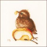 Lanarte Borduurpakket - Jong mereltje - 14 x 14cm