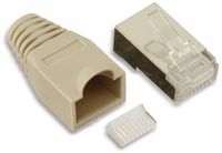 Goobay CAT5e RJ45 connector afgeschermd + tule grijs - per stuk