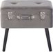 Beliani MALLARD Hocker - Grijs - Fluweel - Retro & Vintage - Met opbergruimte