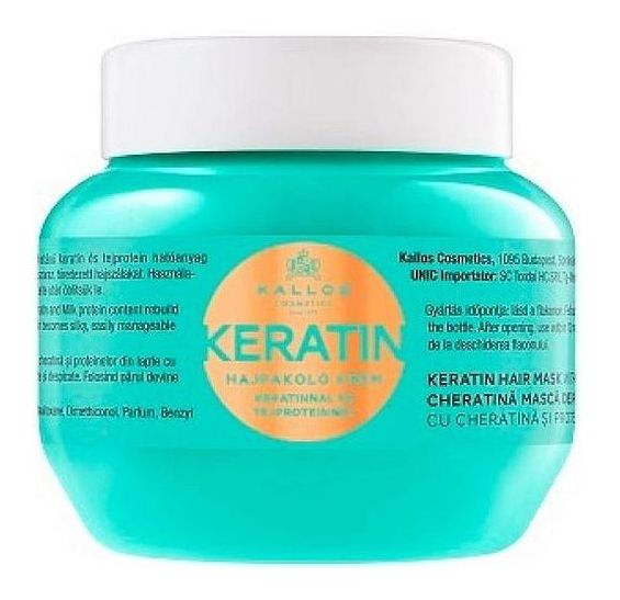 Kallos KJMN Keratin Hair Mask - 275ml - Repair - For Damaged & Dry Hair