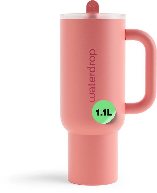 Waterdrop® Explorer Thermo Drinkbeker 1.1L - Soft Pink - Insulated Water Bottle with Handle