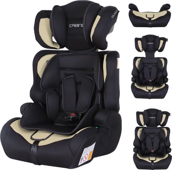 Cabino i-Size Autostoel - Groep 1/2/3 (76-150 cm) - Zwart/Beige