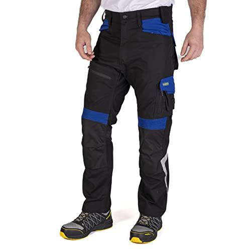 Goodyear GYPNT010_BKRY1_34 Werkbroek Flex Knee REG - Zwart/Koningsblauw - 34 Regular