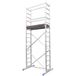 Monmobilierdesign Échafaudage en aluminium 5m – Charge maximale 150kg – Plateforme réglable avec barreaux antidérapants – Conforme norme EN 131