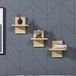 Stijlvolle wandplank, eiken afwerking, 25,4 x 17,6 x 25,4 cm, 100% melamine gecoat deeltjesbord, 18 mm dik, veelzijdige opbergoplossing voor thuis en op kantoor