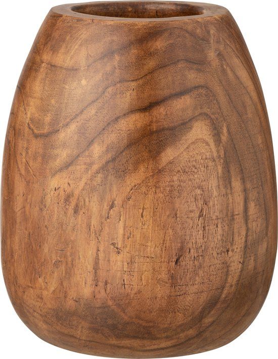 J-Line Bloempot Paulownia Bruin Large - 49 cm - Hout - Rechthoek