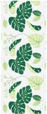 vidaXL Doucherolgordijn 110x240 cm Groene bladeren
