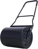 Rouleau de gazon à tirer - Rouleau de jardin - Pour niveler la pelouse - Capacité de charge réglable - Capacité de 60 litres - Noir
