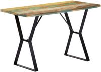 vidaXL Eettafel 120x60x76 cm Massief Gerecycled Hout