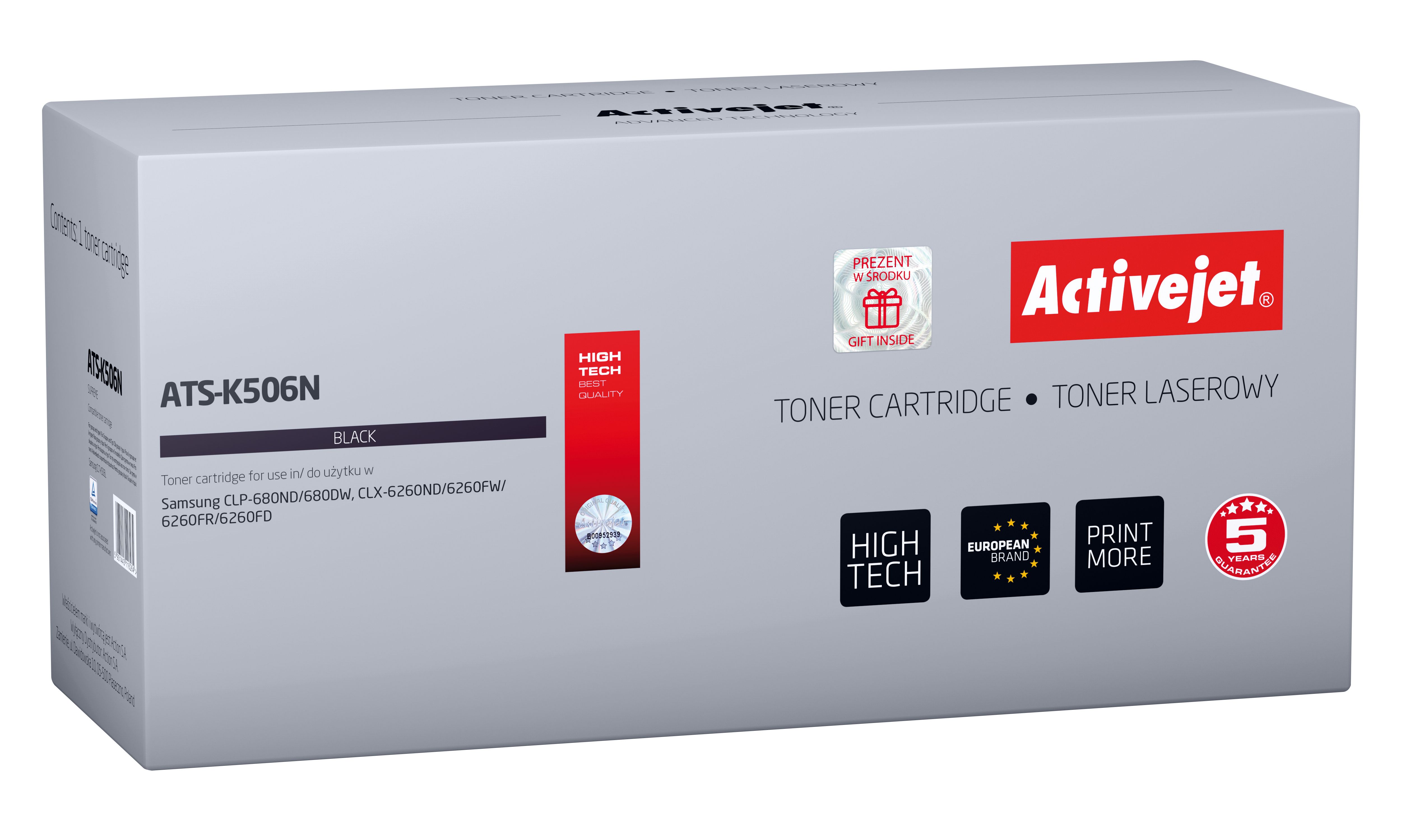 ActiveJet ATS-K506N tonercartridge (vervangt Samsung CLT-K506L; zwart)