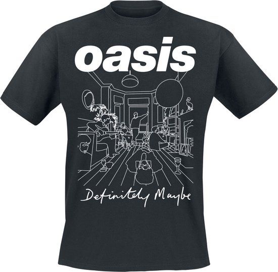 Oasis DM Illustration Heren T-shirt - Zwart - XL