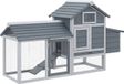 PawHut poulailler - Bois de sapin - 150,5x54x87cm - Gris