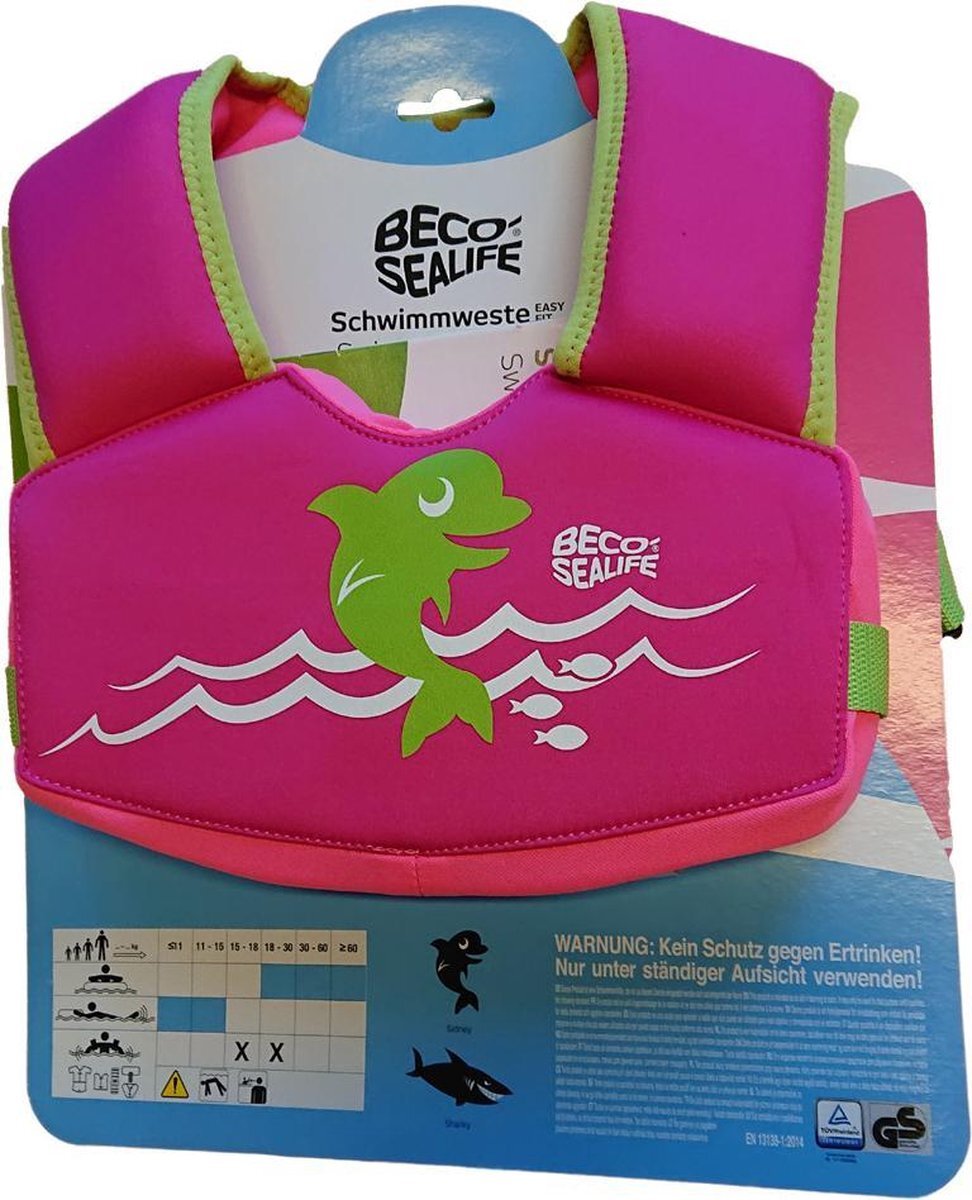 Beco BECO-SEALIFE zwemvest Easy Fit, roze, voor kinderen 15-30 kg