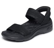 Skechers Slip-Ins: Go walk Arch Fit 2.0 Platte Sandalen Zwart Maat 42