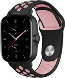 Strap-it Sport siliconen bandje - zwart/roze