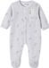 Vertbaudet Combinaison de nuit en velours pour bébé, motif lapin, ouverture sur le devant, gris chiné