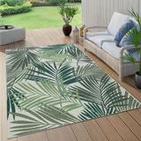 Paco Home Buiten Vloerkleed Balkon Palm Jungle Patroon Bloemen Boho Groen 200x290 cm